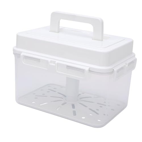 Kimchi Sauerkraut Container with Lid and Handle, Kimchi Fermentation Jar Large Capacity Pickle Jar Container Good Sealing Rectangular Kimchi Pickle Fermentation Box (5L)