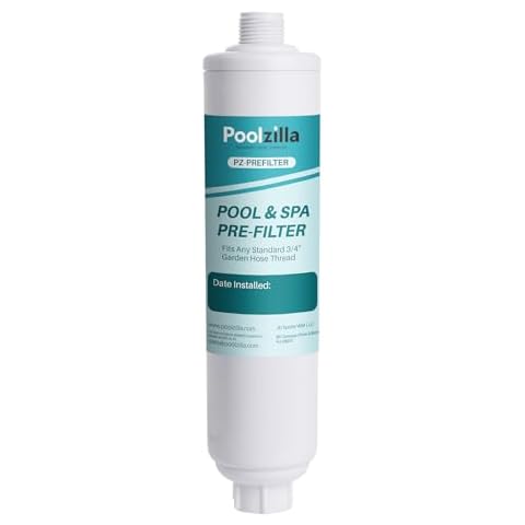 Poolzilla Prefilter 1-Pack for Pools, Spas, & Hot Tubs, Attaches to Standard Garden Hoses with 3/4" Threads, Reduces Metals, Odors, and Chlorine Up to 8,000 Gallons Cover