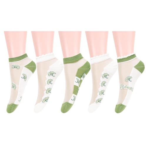 Image of Benefeet Sox Womens Sheer Socks Girls Lace Mesh Ankle Socks Transparent See Through Summer Sock Ultra Thin Nylon Short Sock