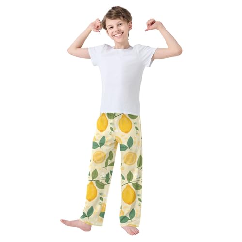 Lemon Flower Pajama Pants Long Sleep Pant Soft PJ Bottoms Sleepwear2