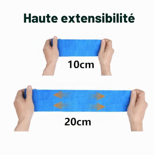 ANAMPION Bandage Autoadhésif, 5cm x 4.5m Bande Cohesive pour Les Humains Et Les Animaux, Bande Strapping Adhésif pour Gonflement Des Chevilles, Sports, Animaux (12 Couleur MIX, 12 Rouleaux) – vue 4
