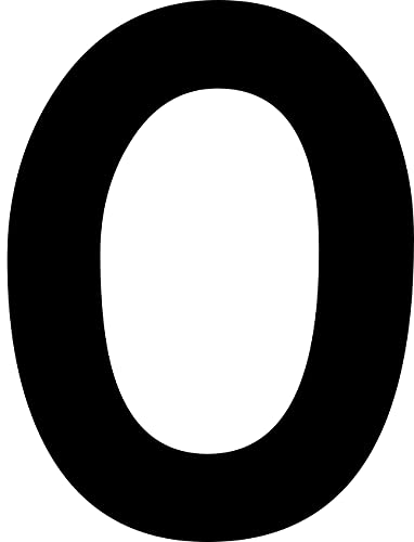 Kleckerliese Deko Buchstaben Zahlen selbstklebende Aufkleber Wandtattoo Wanddekoration Kinderzimmer STICKER 0 - Höhe 8cm, Farbe Schwarz Cover