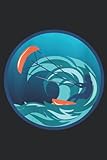  Womens Riding Waves Kiting Kitesurfer Kite Surfing Board Pretty Saying: Lined Journal Notebook To Do Schedule, Medium 6x9 Inches, 100 Pages, Printed Cover