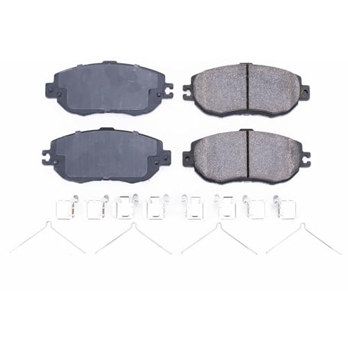 Image of PowerStop Front Brake Pads for Lexus LS400 1993-94 - Z17 Ceramic Brake Pads with Installation Hardware, 17-612