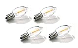 UI PRO TOOLS LED C7 Night Light Bulbs E12 Candelabra Base 1 Watt Warm White 4PC