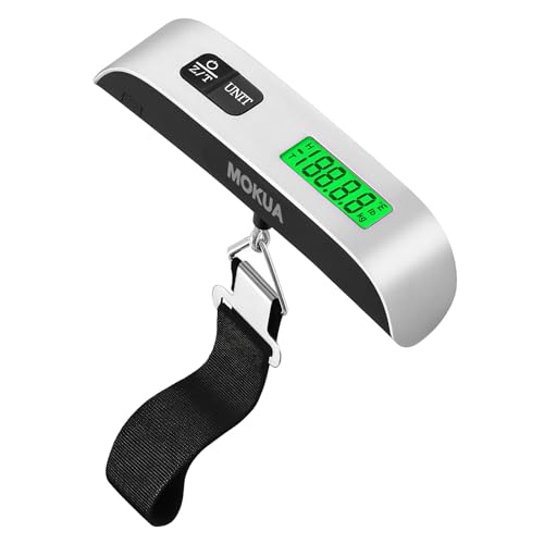 MOKUA Portable Digital Luggage Scale, 110lbs Hanging Baggage Scal...