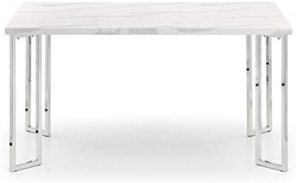 Julian Bowen Positano Dining Table - Marble & Chrome Tables