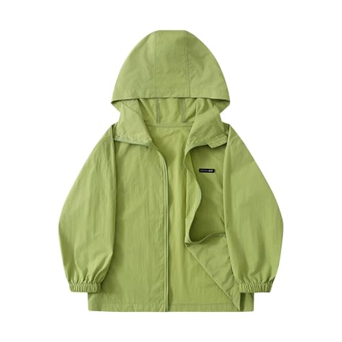 Toddler Jacket for Boys Solid Color Loose Hooded Zipper Long Sleeve Outerwear Girls Fall Windproof Hooded Jacket