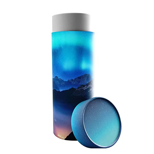 Image of Aurora Borealis Eco-friendly Biodegradable Creatron Urns for Adult Ashes - Scattering Urn - Cremation Urn