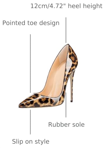Image of COLETER Women's 4.72 Inch Pumps Pointed Toe Stiletto Evening Dress Shoes | Slip On Closed Toe Formal Dress Shoes, Elegant Stilettos for Office Business Casual Wedding Evening Prom Club Party