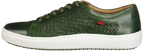 Marc Joseph New York Men's Leather Made In Brazil Luxury Lace-Up Detail Fashion Sneaker, Emerald Green Brushed Nappa/Weave, 13 M Us #TOP7