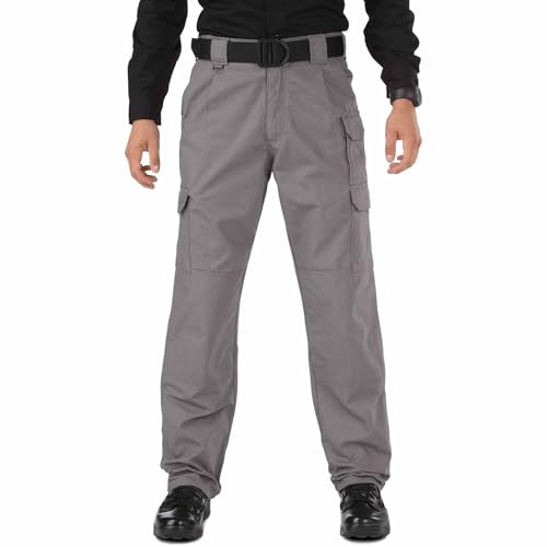 5.11 Tactical Mens Pant Cargo Work Pants Cotton Canvas, Grey 28W x 30L