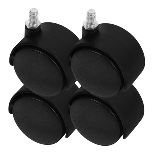 KESYOO 4個 オフィスチェア用転万向キャスター ネジ式デスクチェアホイール 書棚 キャビネット対応 滑らか移動で静音設計