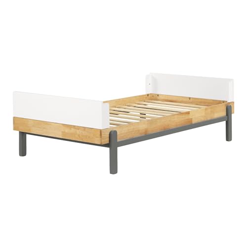 South Shore Furniture Bebble Complete Bed, Twin, Natural and Gray