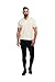 BEYOND FASHION Men's Polo Shirt 100% Pure Cashmere Short Sleeve Soft Light Weight White Size S