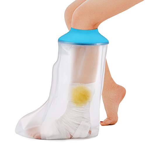 Leg Cast Covers for Shower Waterproof Cast Bag Bandage Protector, Broken Foot, Ankle