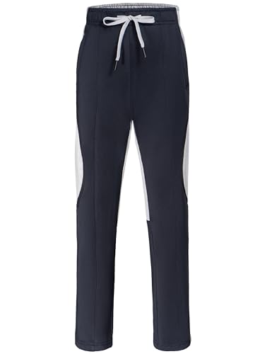 Little Donkey Andy Boys' Sweatpants, Moisture Wicking Kids Sport Pants, Active Patchwork Fabric Joggers(6-14)