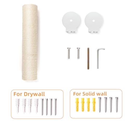 Rascador para gatos de 18 pulgadas, cuerda de sisal, montaje en pared miniatura 7