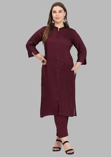 Image of SINDOORI Collar Kurta for Women Solid Colour S to 6XL Plus Size Kurta for Women