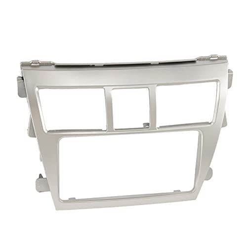 FAUOSWUK Panel de Salpicadero de Radio ABS 2Din de con Embellecedor de CD Plateado para Belta, Larga Vida útil y Ajuste