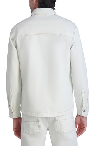 KARL LAGERFELD Men's Assymetric Pockets Denim Jacket4