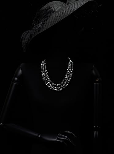Collier Cristal Perles Statement de Haute Qualité à Trois Brins - 2