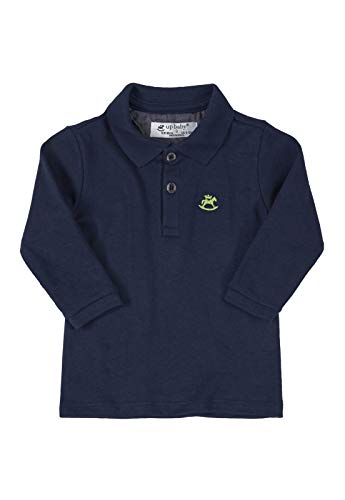 Camisa polo Polo Manga Longa Suedine, Up Baby, Meninos, Azul Escuro, 3
