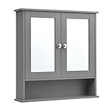 Design 2 en 1 : notre armoire murale combine les fonctions du miroir et de l'armoire de rangement. Avec le miroir sur la porte, vous pouvez vous maquiller tout en utilisant le meuble suspendu pour ranger vos articles de toilette. Cela permet une utilisation optimale de l'espace.
