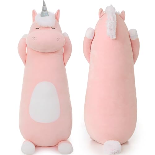 Morismos W213_26_130 Giant Unicorn Body Pillow 4Ft, 51.2In Long Plush Unicorn Stuffed Animal Body Pillow thumb #1
