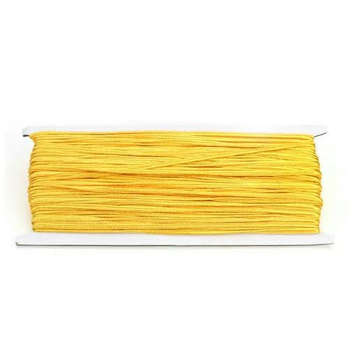 Lote de 34 Yardas (31 Metros) de Cordones de Soutache Chinos de 3,0 mm, con diseño de Serpiente, de Nailon, para Abalorios, joyería, Hecho a Mano, Color Amarillo Dorado.