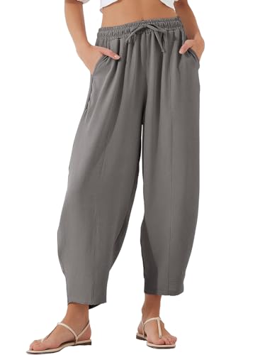 Image of EVALESS Women's High Waisted Wide Leg Palazzo Trousers