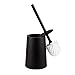 Produktbild Santrue Schwarz WC Bürste und Halter Mit Deckel Kunststoff Schwarz Toilettenbürste Mit Halter toilettenbürstenhalter Schwarz WC bürstenhalter
