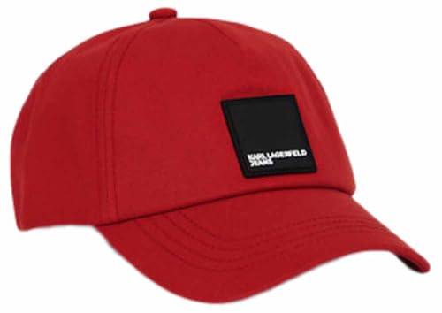 Casquette femme Karl Lagerfeld Jeans rouge avec logo box ajustable