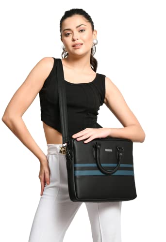 Image of Vaku Luxos MILAN 14 Inch Laptop Bag Leather Collection Messenger Organizer Shoulder Sling Office Bag for Men & Women With Adjustable Strap for Laptop and MacBook up to 14 inch