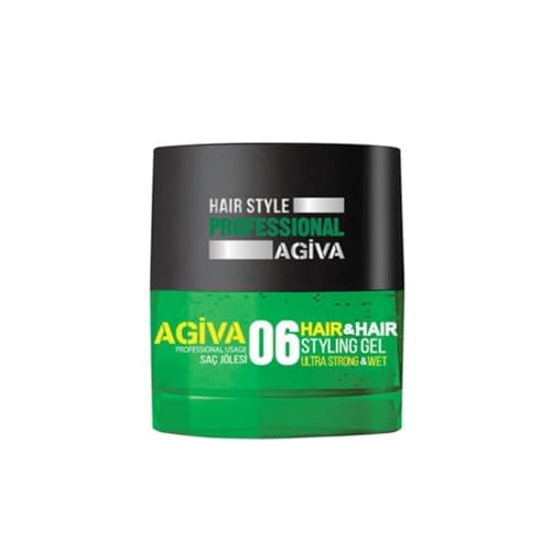 AGIVA Hair Gel 200ML 06 Ultra Strong Wet, Negro, Estandar