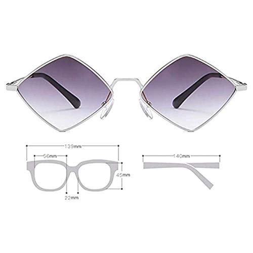 Image of ENTHYI Diamond Shape SunGlasses for Men /Women Metal Quadrilateral Frame Shades Film Sun glasses UV Protection