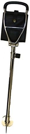 Polo Walking Seat stick , Height adjustable with Leather Sling Style Seat in Black. Extra Wide seat