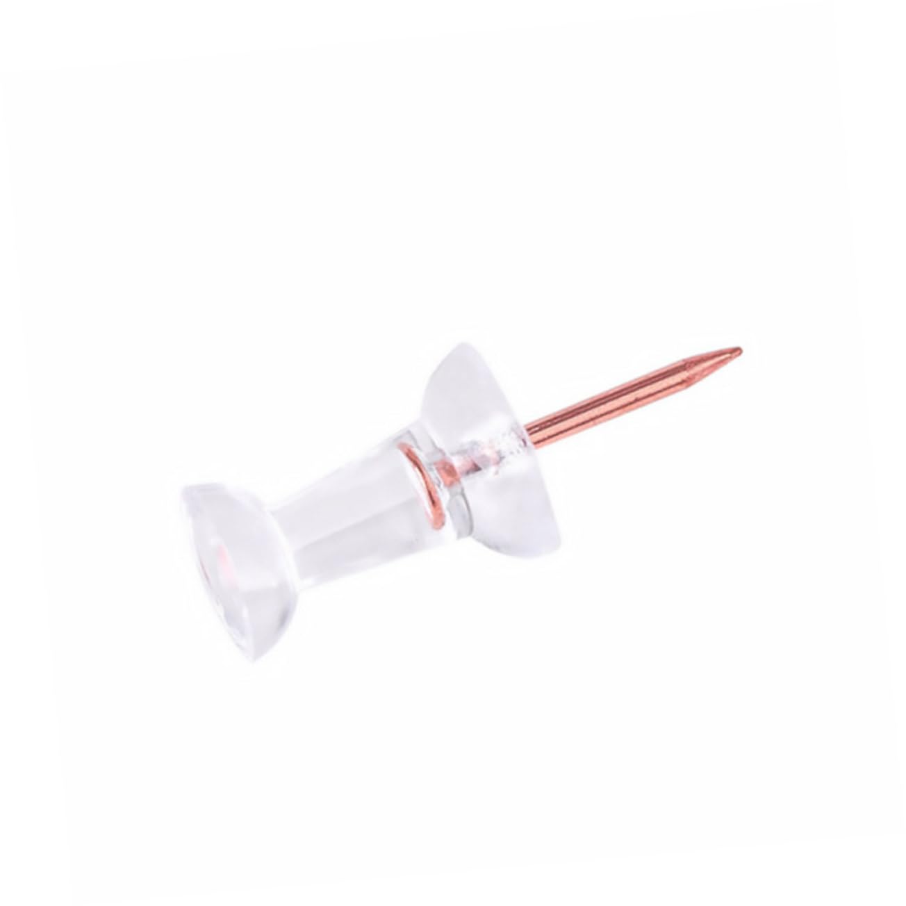 Map Tacks 2 Boxes/120pcs Transparent Pushpin Photos Pushpins Clear Wall Maps Thumb Corkboard for Office Pushpins for Map I-shaped Flip Chart Golden Office Decore