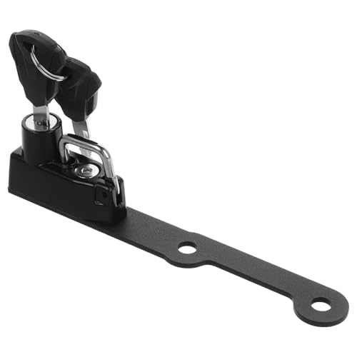 Candado para casco de motocicleta de metal negro antirrobo resistente sin daños