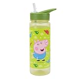 Barbo Toys - George Dino Trinkflasche, Kinder Trinkflasche 3–8 Jahre, spülmaschinengeeignet, leicht und langlebig, Peppa Wutz George Motiv aus Peppa Pig, Maße 6,5x6,5x22cm