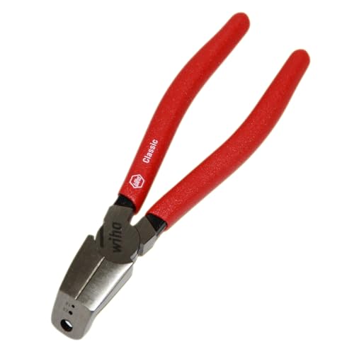 sopomarkt24 Abisolierzange TriCut Abmantelungszange Zange Installationszange Seitenschneider Feinjustierung Abisolierwerkzeug einstellbarer Längenanschlag Leiter mit 1,5mm² & 2,5mm² 170mm Rot