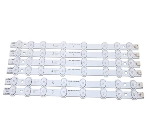 RCTGPGJAC Tira de retroiluminación LED Compatible for televisores Hitachi de 42 Pulgadas, 374 mm, 8 lámparas, Innotek 42FHD-L NDV REV0.2 42HXT12U VES420UNDL-N01 42HXT12U LED42F7275