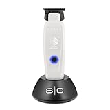 Stylecraft Saber Professional Full Metal Body Digital Brushless Motor Cordless Hair Trimmer (White)