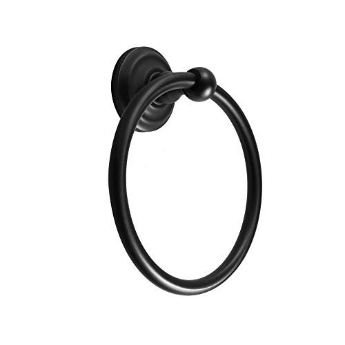 Sento Robiki Black Bathroom Accessories Set, Bath Hardware, Includes Robe Hook, Toilet Paper Holder, Towel Ring, 18” & 24” Towel Bar, Duty Metal Bath Hardware Set Wall Mounted (5-Piece, Matte Black) #TOP6