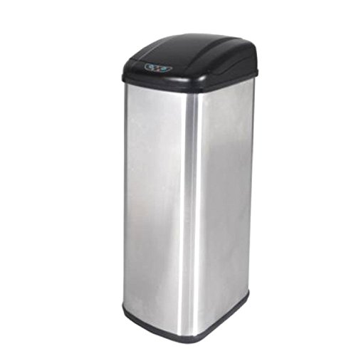 BestOffice 13 Gallon Touch-Free Sensor Automatic Stainless-Steel Trash Can Kitchen