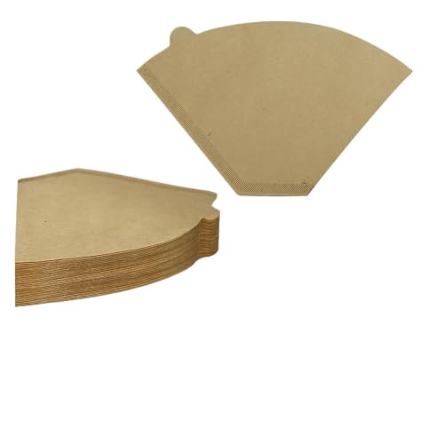 Unbleached Coffee Filter Papers U102 - 100 Count Large Cone Filters for Pour Over & Drip Coffee Machines