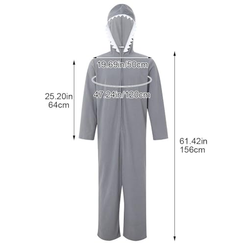 Costume de requin tout en un avec capuche protectrice et confortable