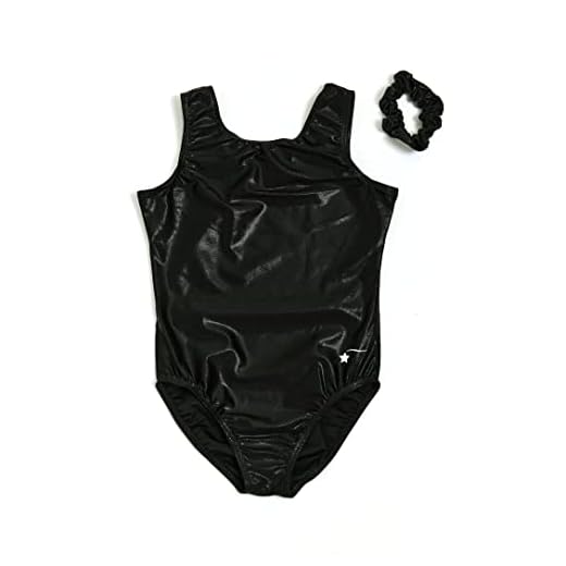 Destira Solid Basic Tank Gymnastics Leotard for Girls in Mystique, Black, Child XL (12)