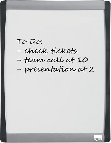 Rexel Magnetisches, trocken abwischbares Personal Whiteboard, 280 x 215 mm, gewölbter Rahmen, inkl. Marker, Magneten und Montageset, Weiß, 1903778