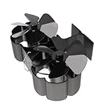 Kaminventilator, Effizienter, Wärmebetriebener Ofenventilator für Bessere Luftzirkulation Im Innenbereich, Umweltfreundlicher Einsatz für Holzgasherde, 6 Flügel, Schwarz